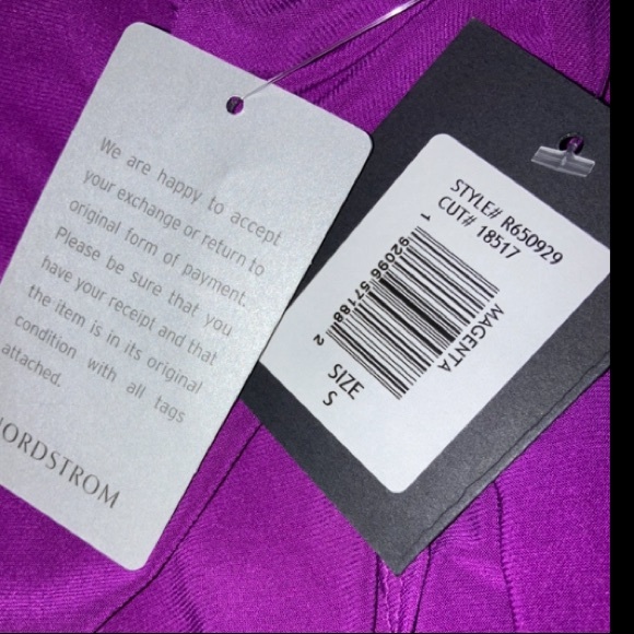 NWT NORDSTROM MARINA ONYX NITE RUCHED WRAP DRESS - Picture 10 of 10